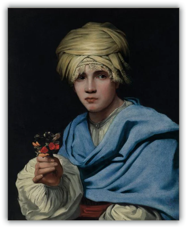 Muchacho con turbante y un ramillete de flores - Image 24