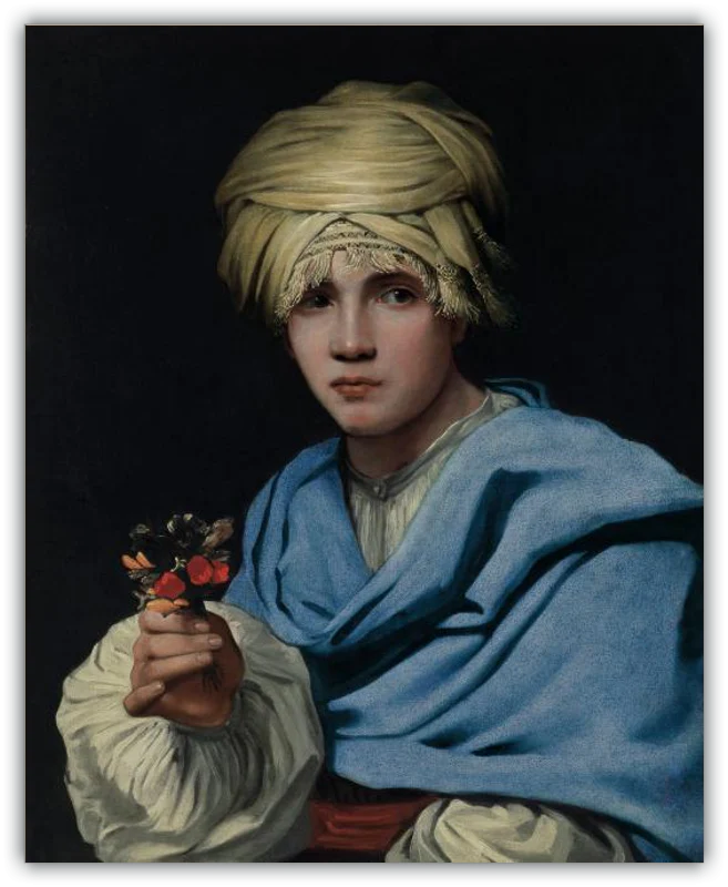 Muchacho con turbante y un ramillete de flores - Image 29