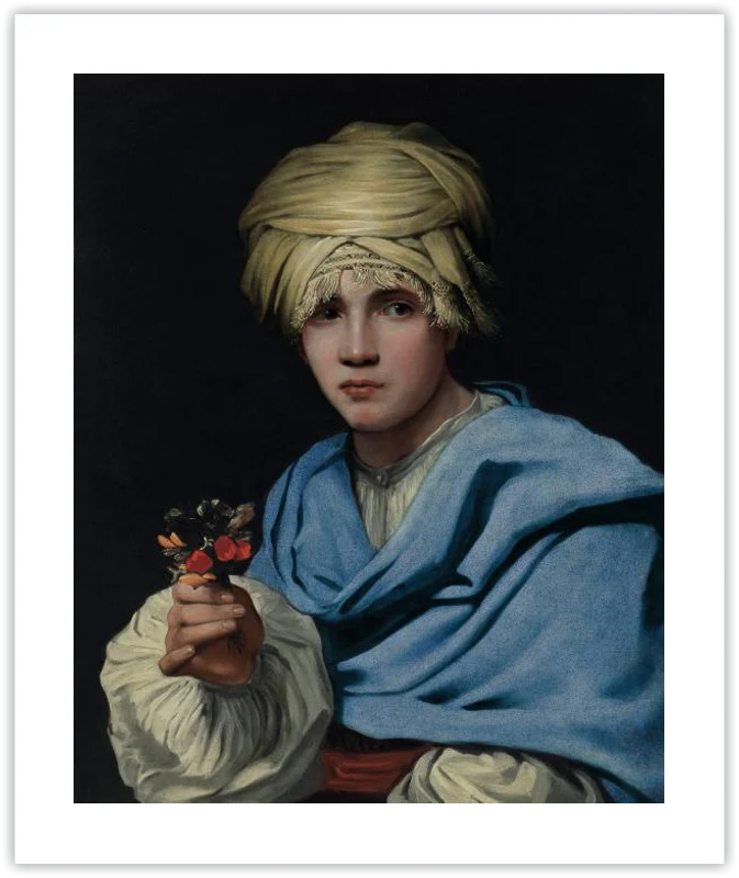 Muchacho con turbante y un ramillete de flores - Image 33