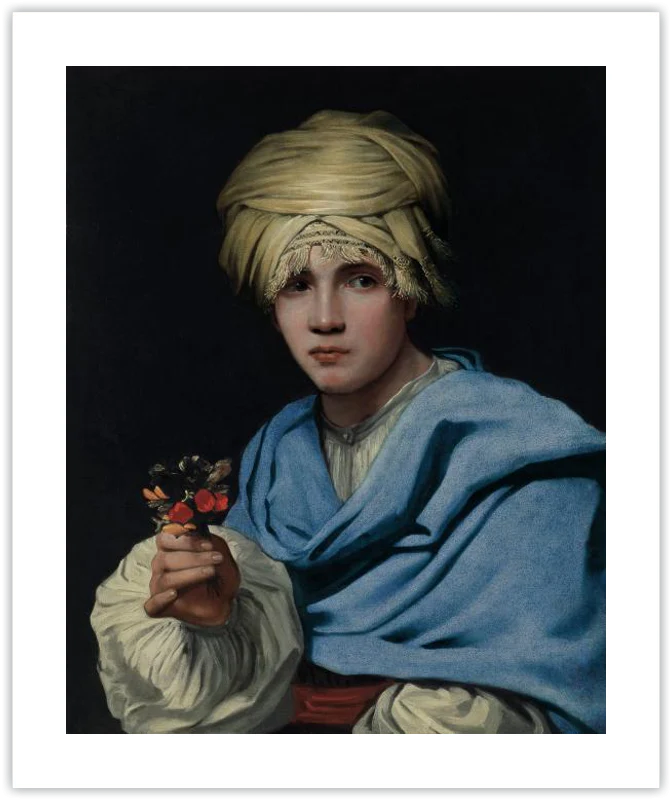 Muchacho con turbante y un ramillete de flores - Image 38