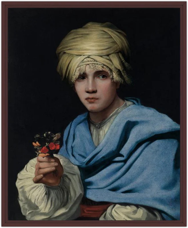 Muchacho con turbante y un ramillete de flores - Image 41