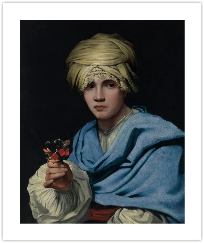 Muchacho con turbante y un ramillete de flores - Image 43