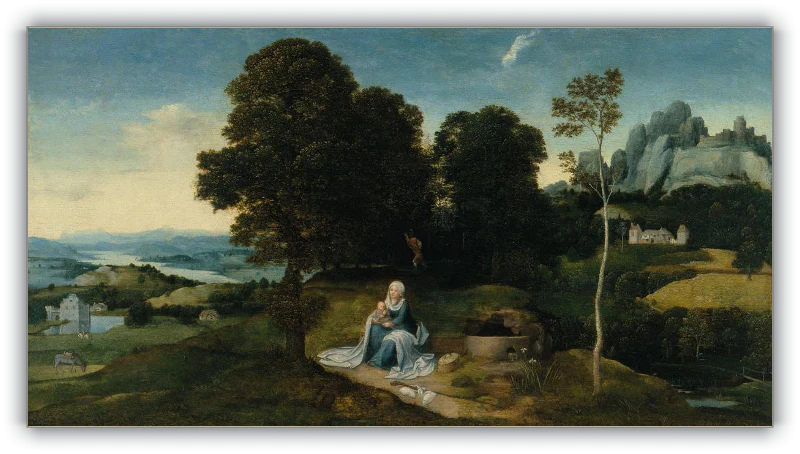 Paisaje con el descanso en la huida a Egipto - Image 15