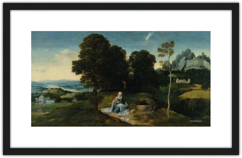 Paisaje con el descanso en la huida a Egipto - Image 9